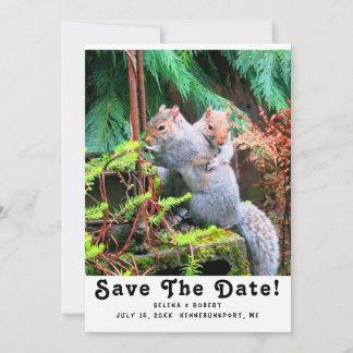 Squirrel abrazos Flat Guardar la tarjeta de fecha