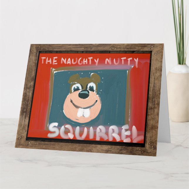 Squirrel Feliz cumpleaños tarjeta de felicitación  (Anverso)