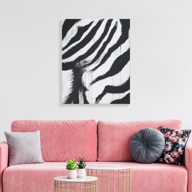 Sr. Arte Original de la Selva Africana Cebra (Insitu (Sala de estar))