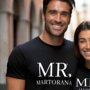 SR. Camiseta Corazón Bandera Italiana Apellido Per