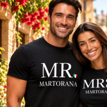 SR. Camiseta Corazón Bandera Italiana Apellido Per