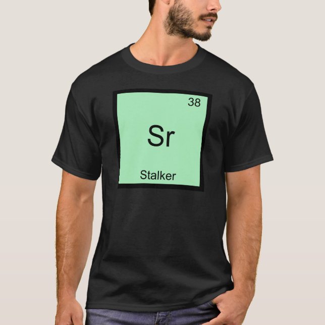 Sr - Camiseta divertida con símbolo de elemento qu (Anverso)