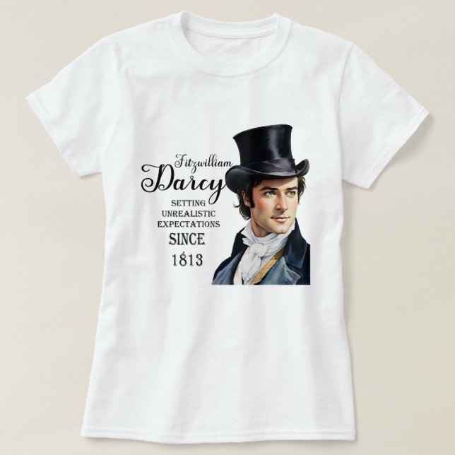 Sr. Darcy Expectations poco realistas Camiseta par (Diseño del anverso)