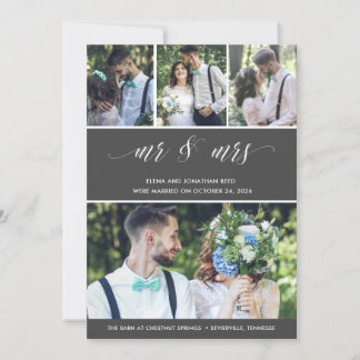 Sr. Eloped Invitación Boda de fotografía casada