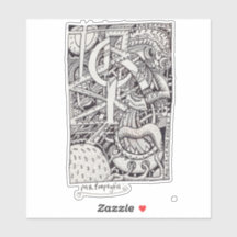 Sr. Emptyful, Pegatina rectangular de dibujo de ti