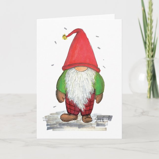 Sr. Gnome - Tarjeta de vacaciones (Anverso)