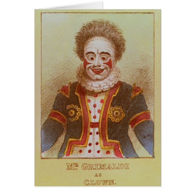 Sr. Grimaldi como payaso (Frente)