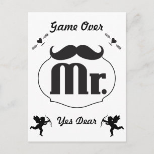 Sr. Groom Mustache Bachelor Party Invitación