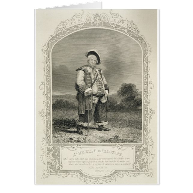 Sr. Hackett como Falstaff, en el Enrique IV (acto (Frente)