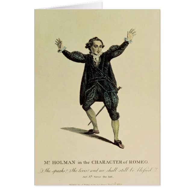 Sr. Holman en el carácter de Romeo, pub. 1784 (Frente)