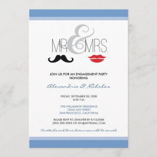 Sr. Invitación a la fiesta de compromiso (lilac)