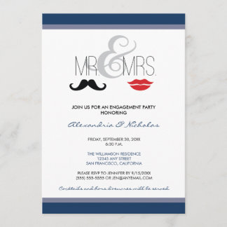 Sr. Invitación a la fiesta de compromiso (marina)
