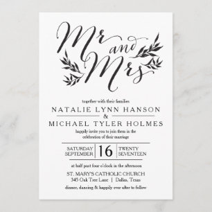 Sr. Invitación a matrimonio ruso y Sra. Kraft