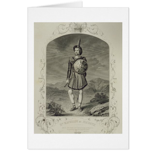 Sr. Macready como Macbeth, escena 3 del acto I, en (Frente)