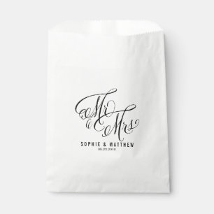 Sr. & Mrs Elegant Script Bolsas favoritas de bod