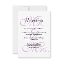 Sr. & Mrs. Purple - Invitación a la recepción