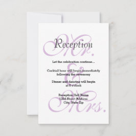 Sr. & Mrs. Purple - Invitación a la recepción