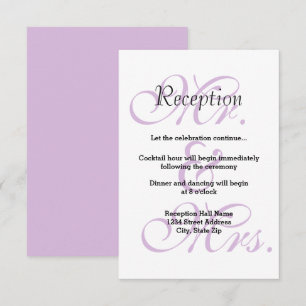 Sr. & Mrs. Purple - Invitación a la recepción