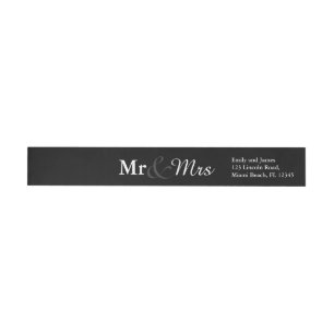 Sr.&Mrs. Simple Elegant Typography Boda
