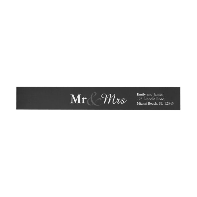 Sr.&Mrs. Simple Elegant Typography Boda (Individual)