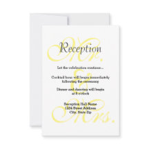 Sr. & Mrs. Yellow - Invitación a la recepción