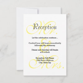 Sr. & Mrs. Yellow - Invitación a la recepción