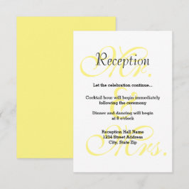 Sr. & Mrs. Yellow - Invitación a la recepción