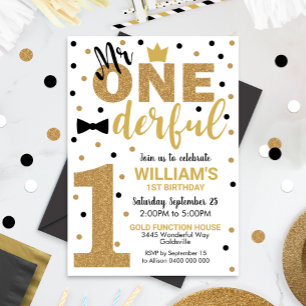 Sr. Onemaravillosa Invitación Primer Niño de Cumpl