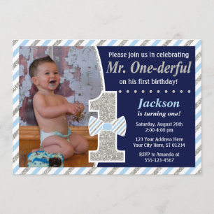 Sr. ONEmaravillosas invitaciones de cumpleaños
