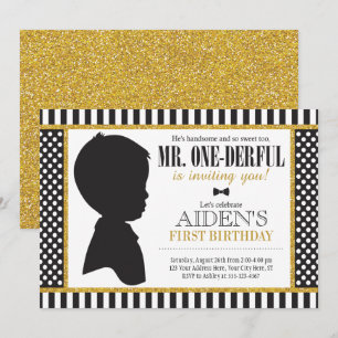 Sr. ONEmaravillosas invitaciones de cumpleaños
