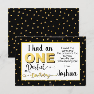 Sr. Onemaravilloso 1º cumpleaños tarjeta de agrade