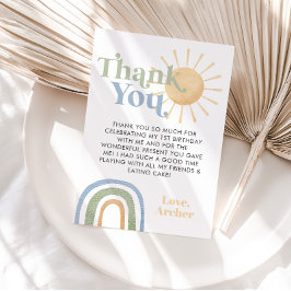 Sr. Onemaravilloso 1er cumpleaños Rainbow Tarjeta