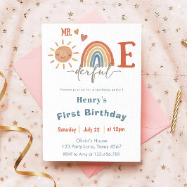 Sr. ONEMaravilloso Niño Invitación de primer cumpl