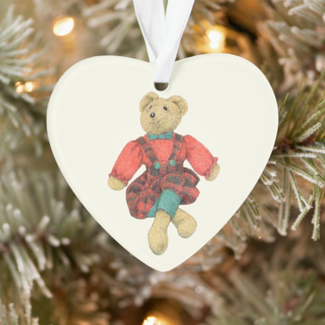 SR. Ornamento cardíaco acrílico BEAR (Árbol)