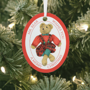 SR. Ornamento ovalado de aluminio OSO + texto