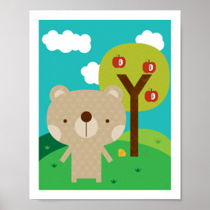 Sr Oso - Arte de Pared para Guardería Amigos del B