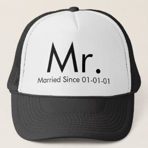 Sr. personalizado. Apenas gorra casado del novio