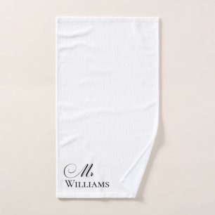 Sr. Personalized Name White Black