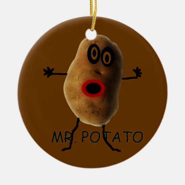 Sr. Potato Ornamento de Navidad (Frente)