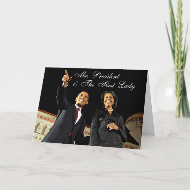 Sr. presidente y la primera señora de la tarjeta (Anverso)