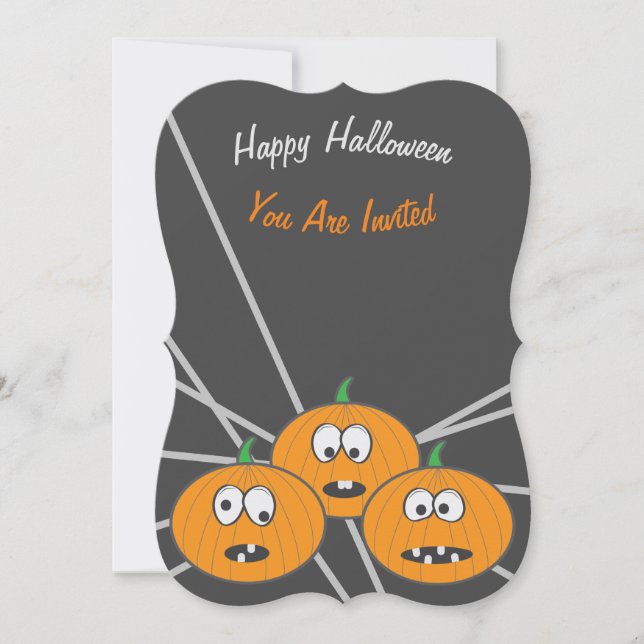 ¡Sr. Pun! Invitaciones felices de Halloween (Anverso)
