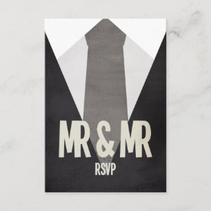 Sr. retro y Sr. Suit y lazo que casan RSVP