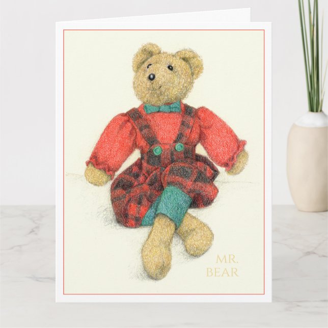 SR. Tarjeta de Navidades grandes del OSO (Anverso)