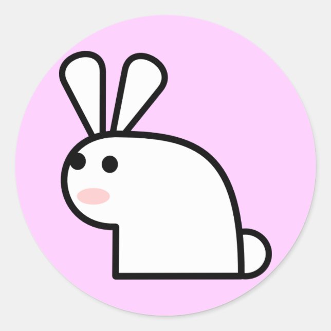 Sr. White Wabbit Pegatina (Anverso)