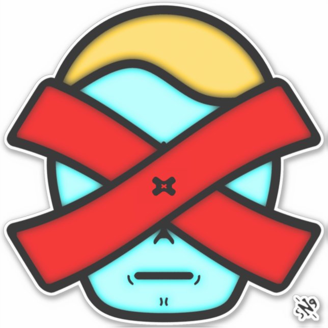 Sr. X - Persona misteriosa anónima v1 Pegatina (Anverso)