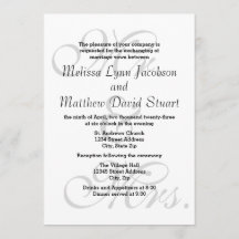 Sr. y la Sra. - Invitación de Boda y recepción