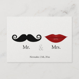 Sr. y la Sra. (Lips and the Stache) Boda RSVP