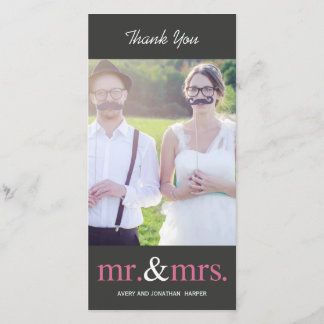 SR. Y LA SRA. Tarjetas de agradecimiento boda - Gr