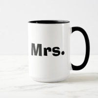 Sr. y señora tazas - los pares blancos y negros
