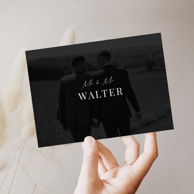 Sr. y Sr. Boda Foto - Tarjeta de agradecimiento (Subido por el creador)